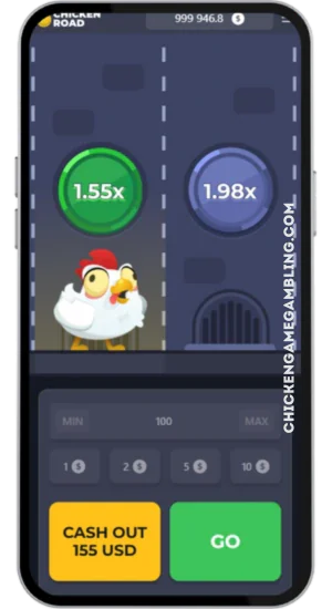 Chicken Road Spiel – Multiplikator x1,55 erreicht